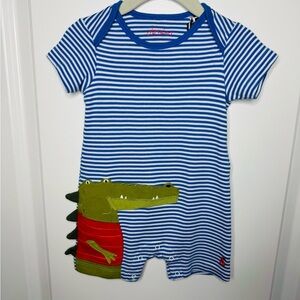Joules Baby Boy Crocodile Play Romper Size 6-9M